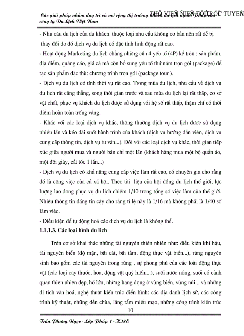 image for page Các giải pháp nhằm duy trì và mở rộng thị trường khách du lịch Pháp của công ty du lịch Việt Nam