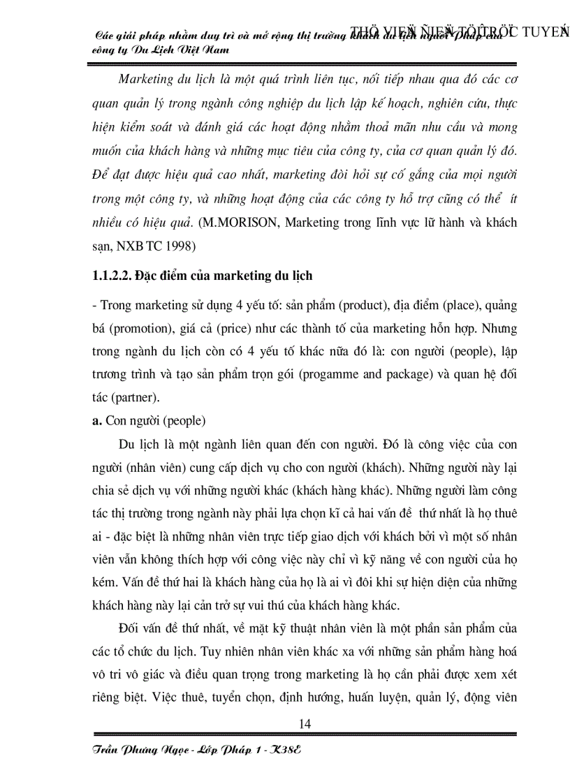 image for page Các giải pháp nhằm duy trì và mở rộng thị trường khách du lịch Pháp của công ty du lịch Việt Nam
