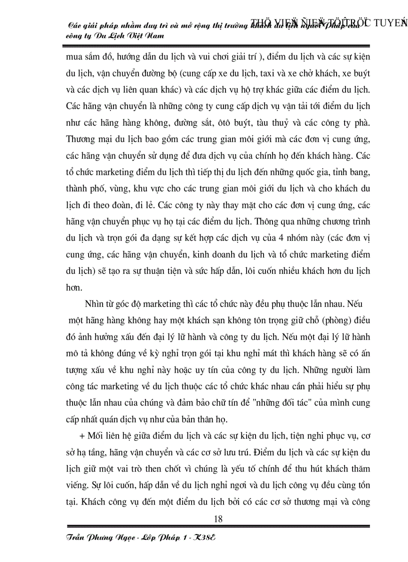 image for page Các giải pháp nhằm duy trì và mở rộng thị trường khách du lịch Pháp của công ty du lịch Việt Nam