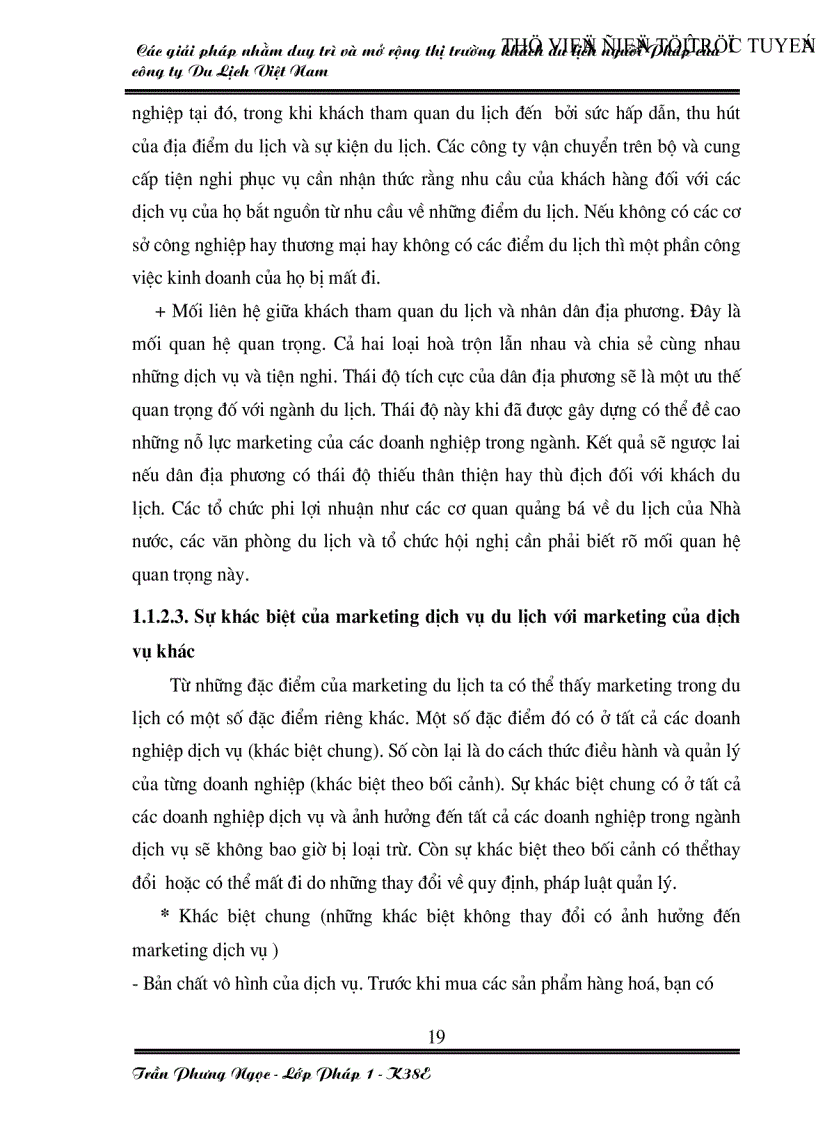 image for page Các giải pháp nhằm duy trì và mở rộng thị trường khách du lịch Pháp của công ty du lịch Việt Nam