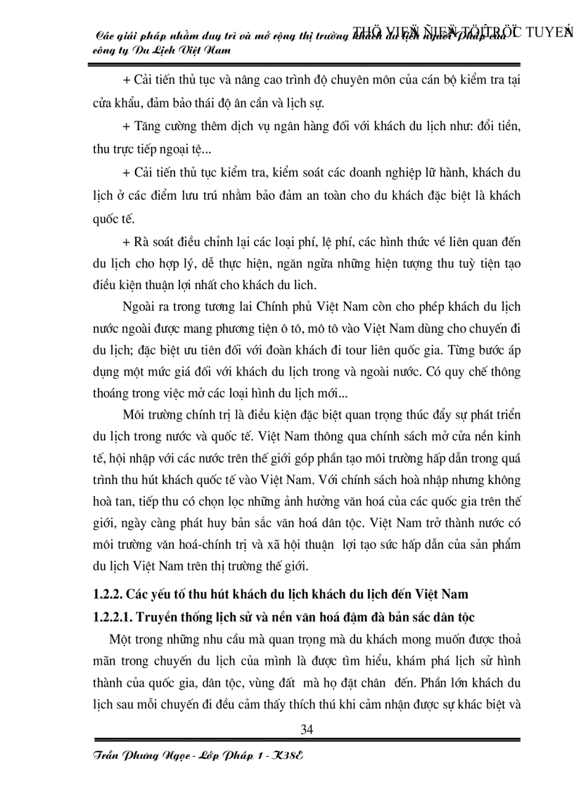 image for page Các giải pháp nhằm duy trì và mở rộng thị trường khách du lịch Pháp của công ty du lịch Việt Nam