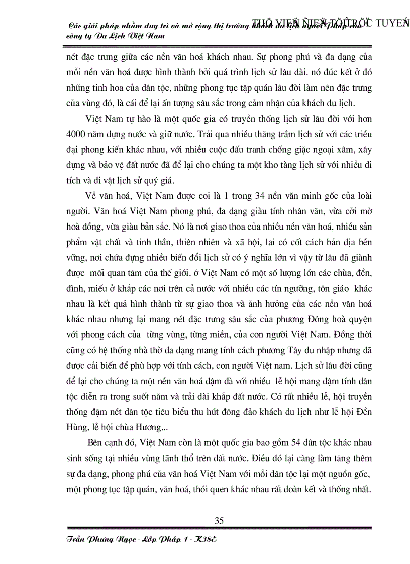 image for page Các giải pháp nhằm duy trì và mở rộng thị trường khách du lịch Pháp của công ty du lịch Việt Nam