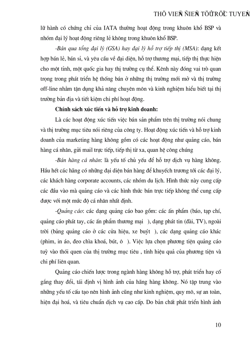 image for page Việc Vận dụng marketing vào thực tiễn kinh doanh của hãng hàng không quốc gia việt nam