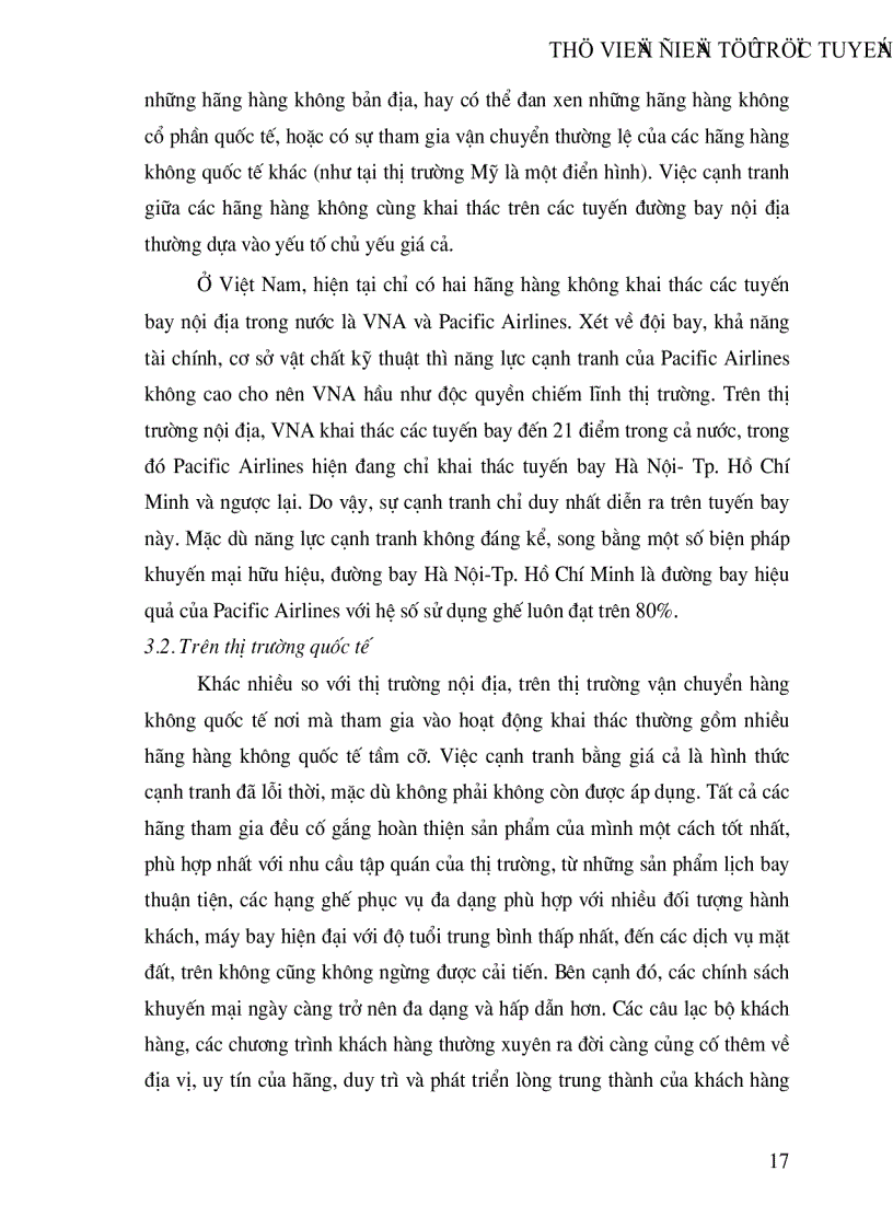 image for page Việc Vận dụng marketing vào thực tiễn kinh doanh của hãng hàng không quốc gia việt nam