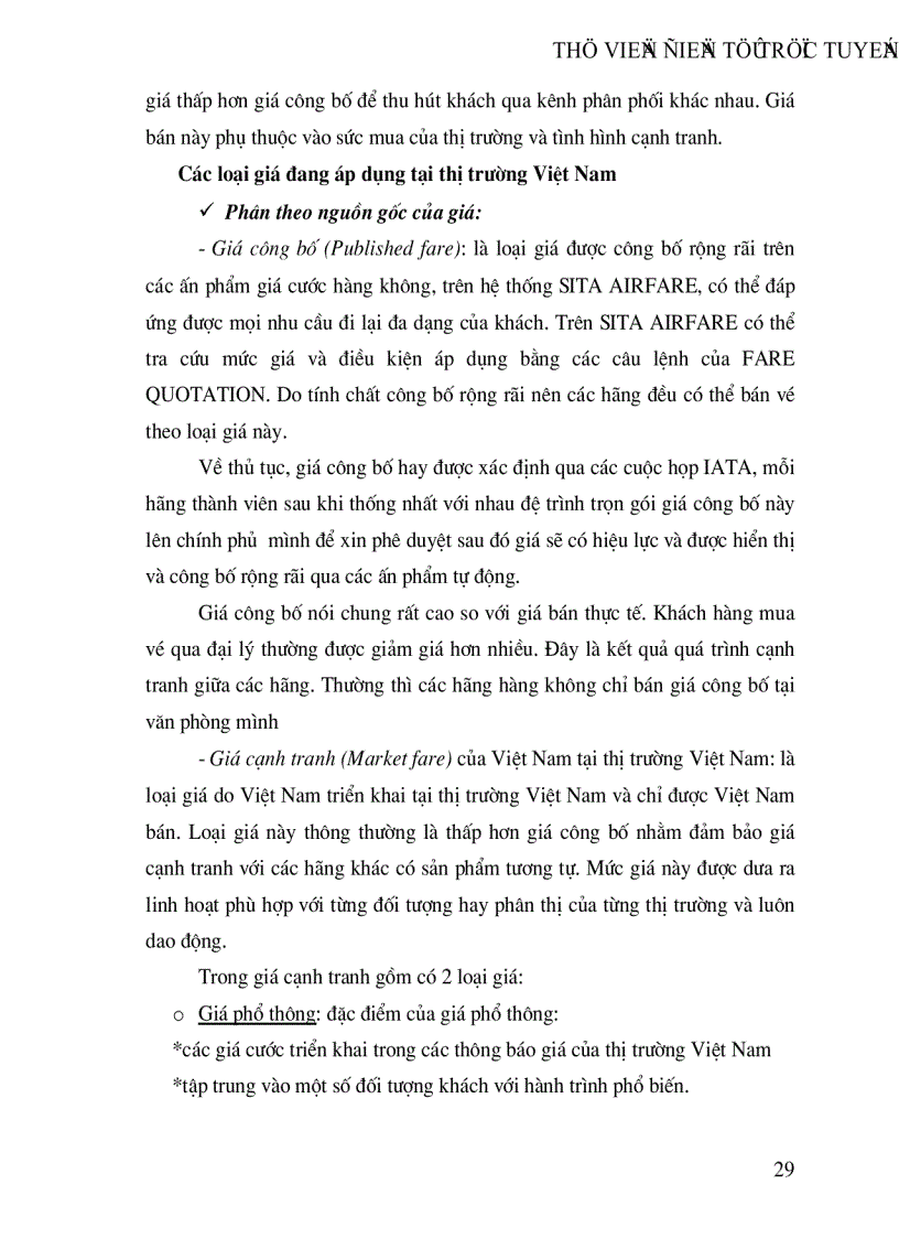 image for page Việc Vận dụng marketing vào thực tiễn kinh doanh của hãng hàng không quốc gia việt nam