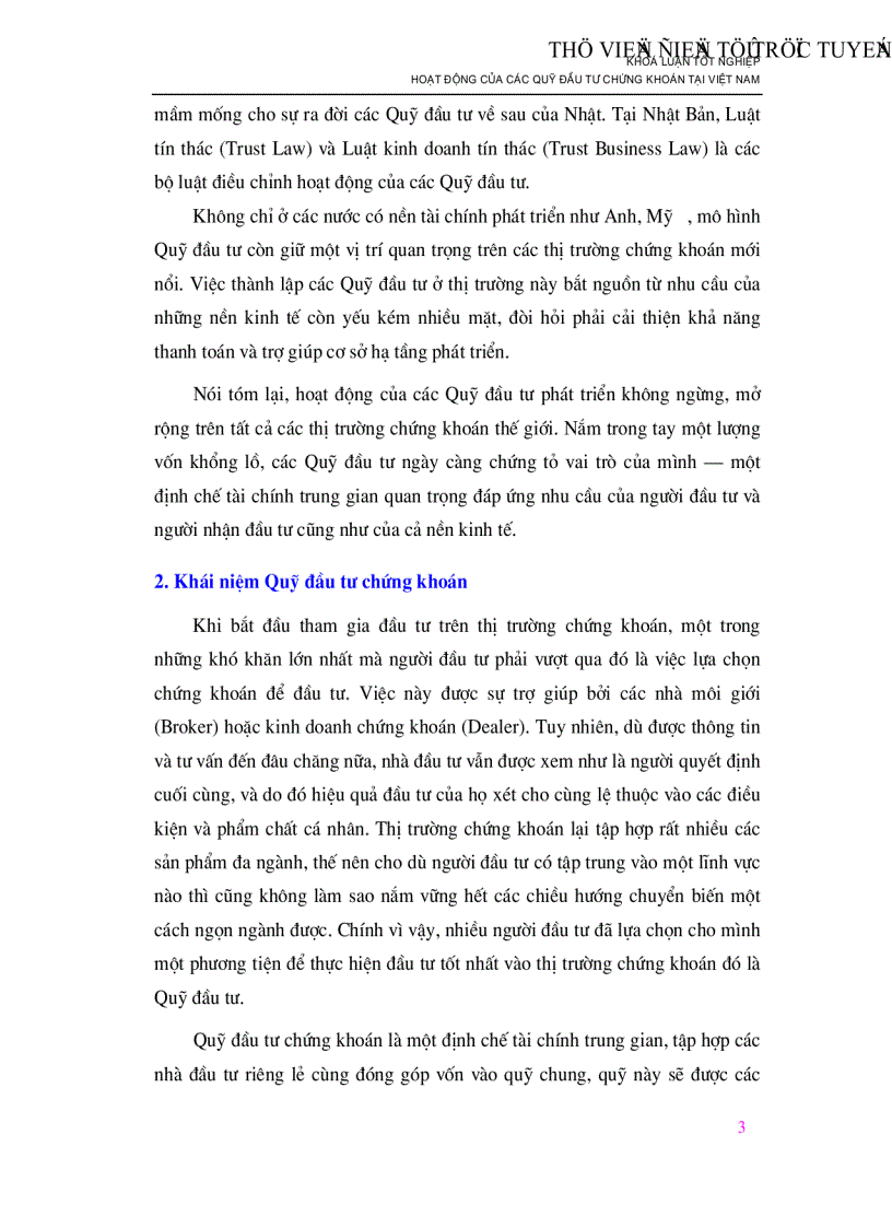 image for page Hoạt động của các Quỹ đầu tư chứng khoán tại Việt Nam