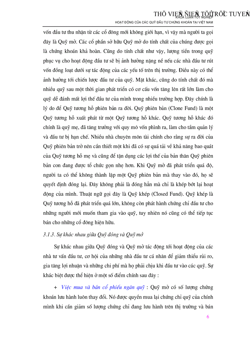 image for page Hoạt động của các Quỹ đầu tư chứng khoán tại Việt Nam
