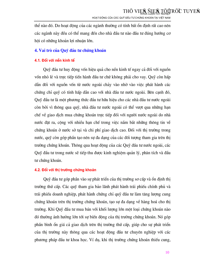 image for page Hoạt động của các Quỹ đầu tư chứng khoán tại Việt Nam