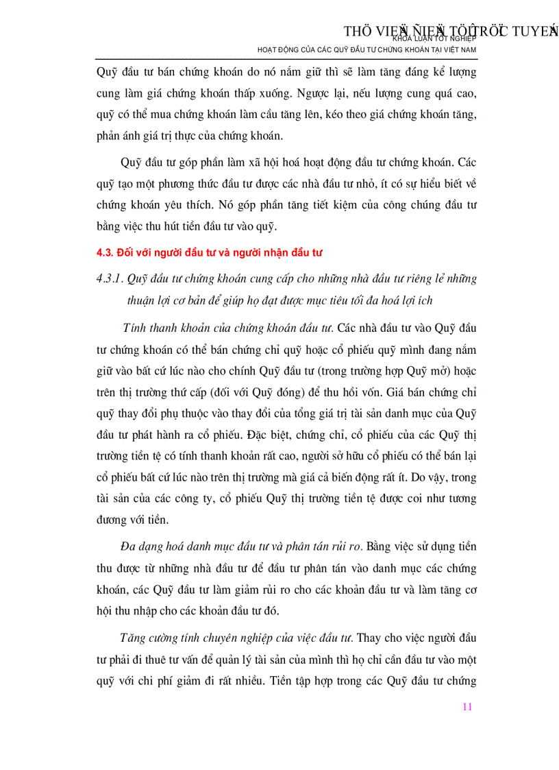 image for page Hoạt động của các Quỹ đầu tư chứng khoán tại Việt Nam