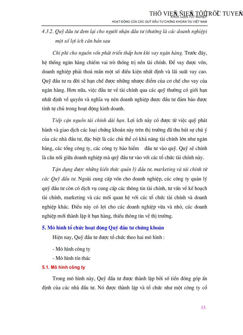 image for page Hoạt động của các Quỹ đầu tư chứng khoán tại Việt Nam