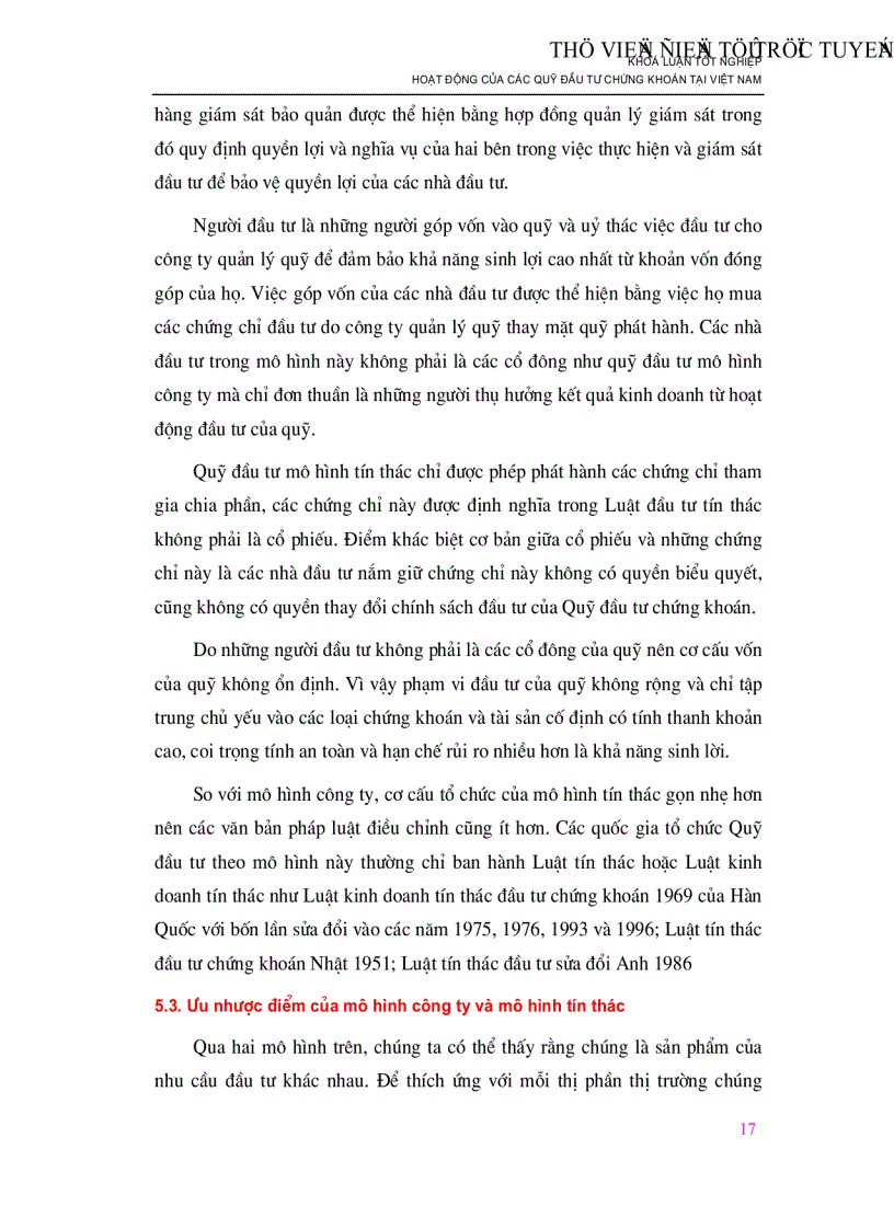 image for page Hoạt động của các Quỹ đầu tư chứng khoán tại Việt Nam