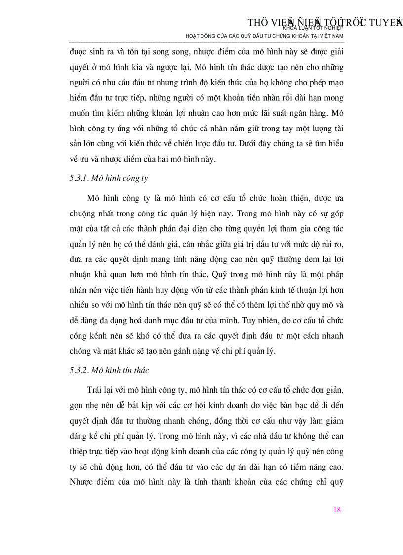 image for page Hoạt động của các Quỹ đầu tư chứng khoán tại Việt Nam