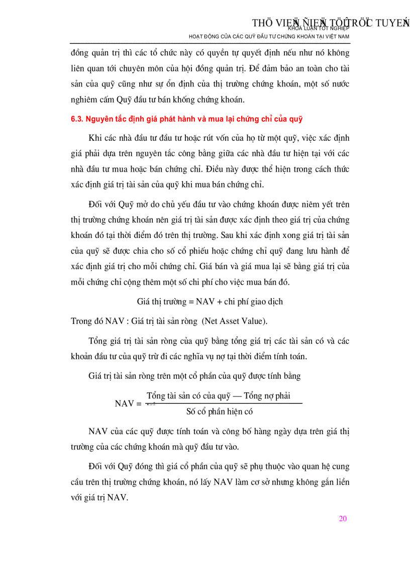 image for page Hoạt động của các Quỹ đầu tư chứng khoán tại Việt Nam