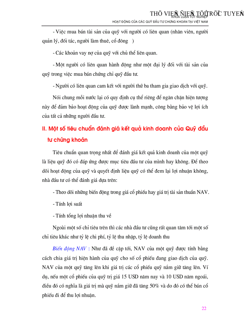 image for page Hoạt động của các Quỹ đầu tư chứng khoán tại Việt Nam