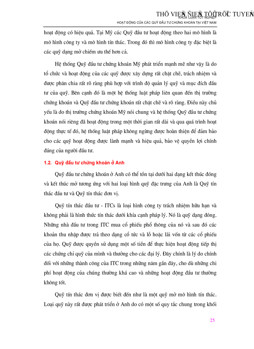 image for page Hoạt động của các Quỹ đầu tư chứng khoán tại Việt Nam