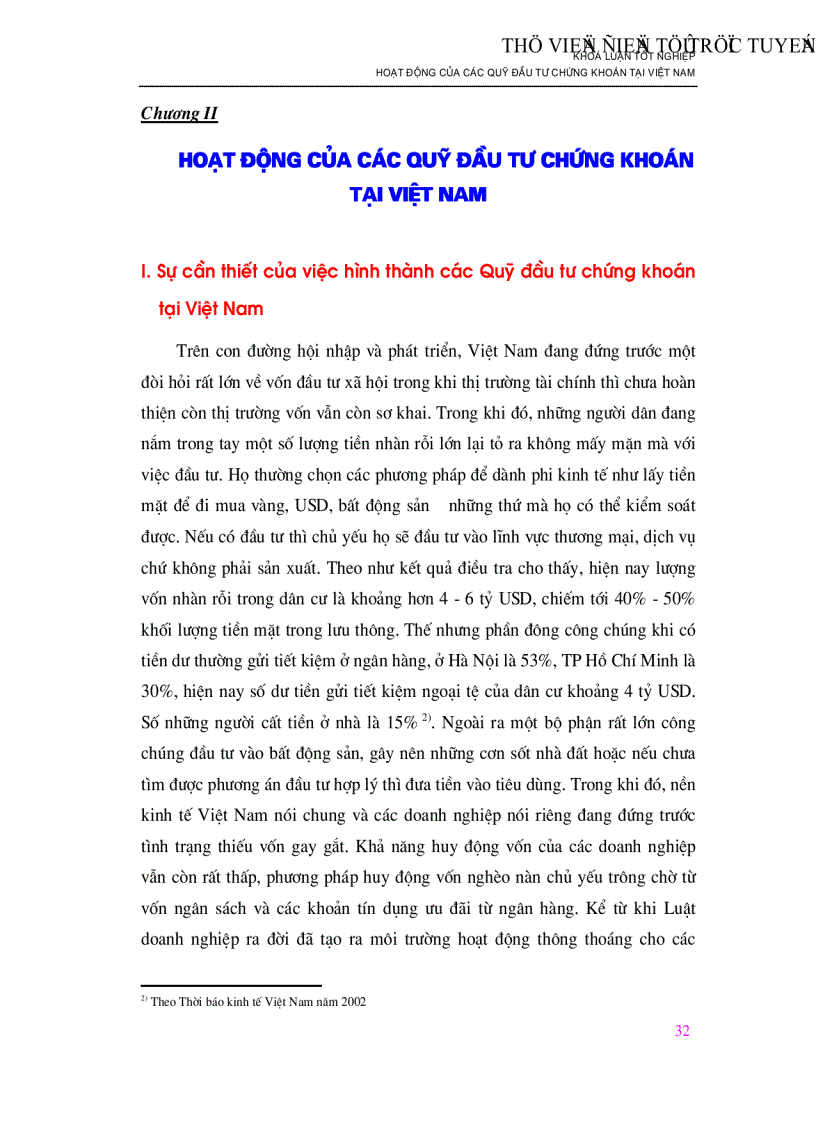 image for page Hoạt động của các Quỹ đầu tư chứng khoán tại Việt Nam