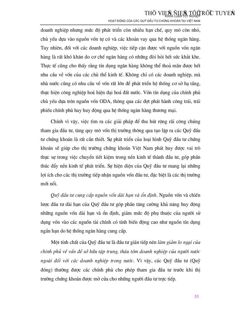 image for page Hoạt động của các Quỹ đầu tư chứng khoán tại Việt Nam