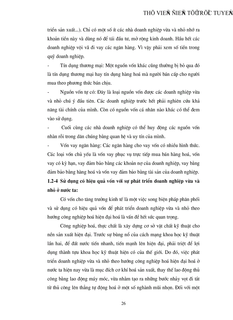 image for page Thực trạng về sử dụng vốn và những giải pháp sử dụng vốn có hiệu quả để phát triển doanh nghiệp vừa và nhỏ ở nước ta hiện nay