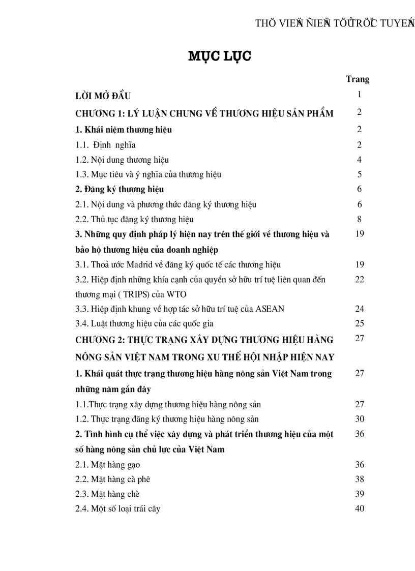 image for page Xây dựng thương hiệu hàng nông sản Việt Nam trong xu thế hội nhập kinh tế quốc tế