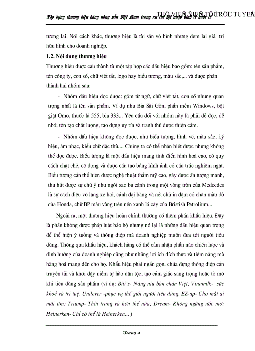 image for page Xây dựng thương hiệu hàng nông sản Việt Nam trong xu thế hội nhập kinh tế quốc tế