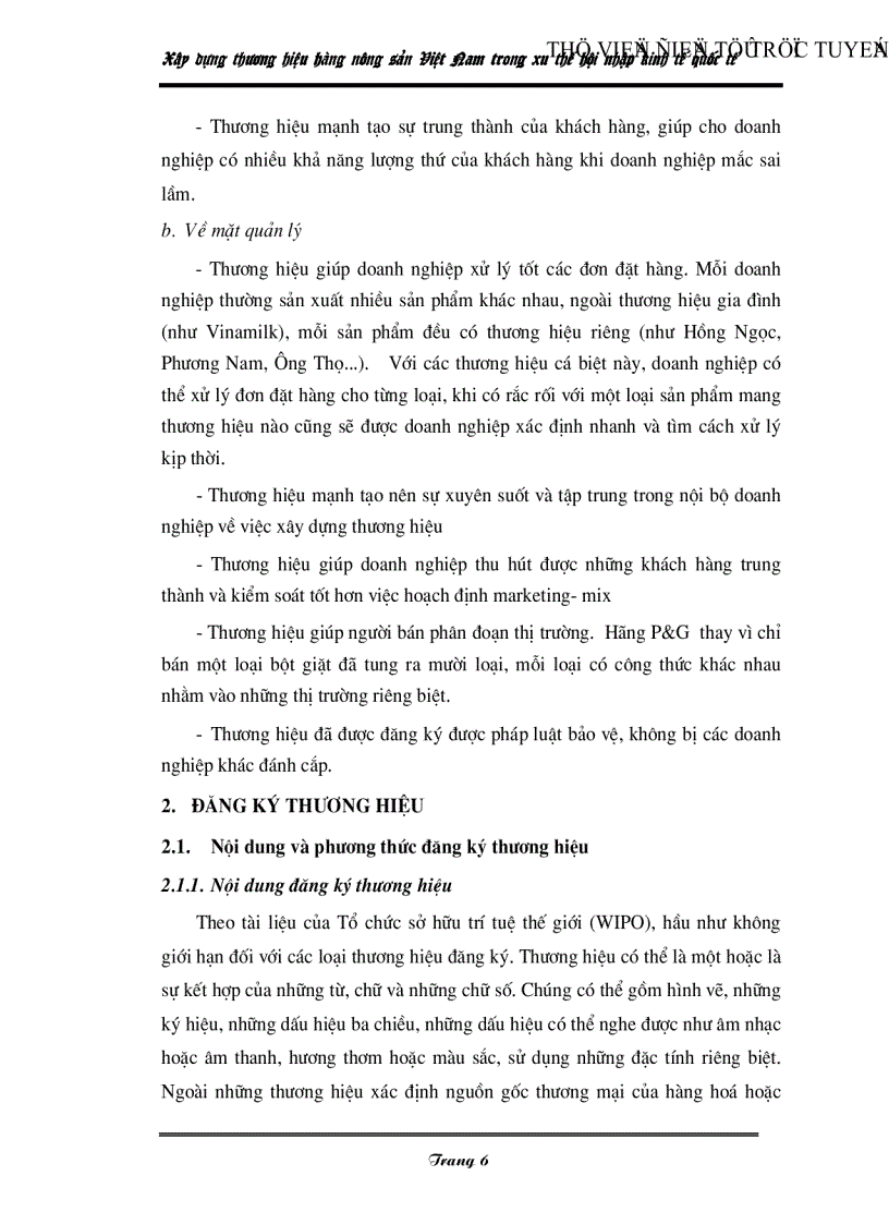 image for page Xây dựng thương hiệu hàng nông sản Việt Nam trong xu thế hội nhập kinh tế quốc tế