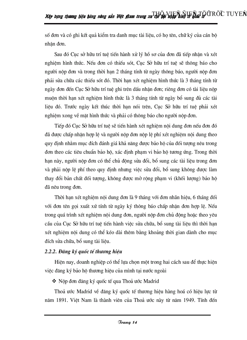 image for page Xây dựng thương hiệu hàng nông sản Việt Nam trong xu thế hội nhập kinh tế quốc tế