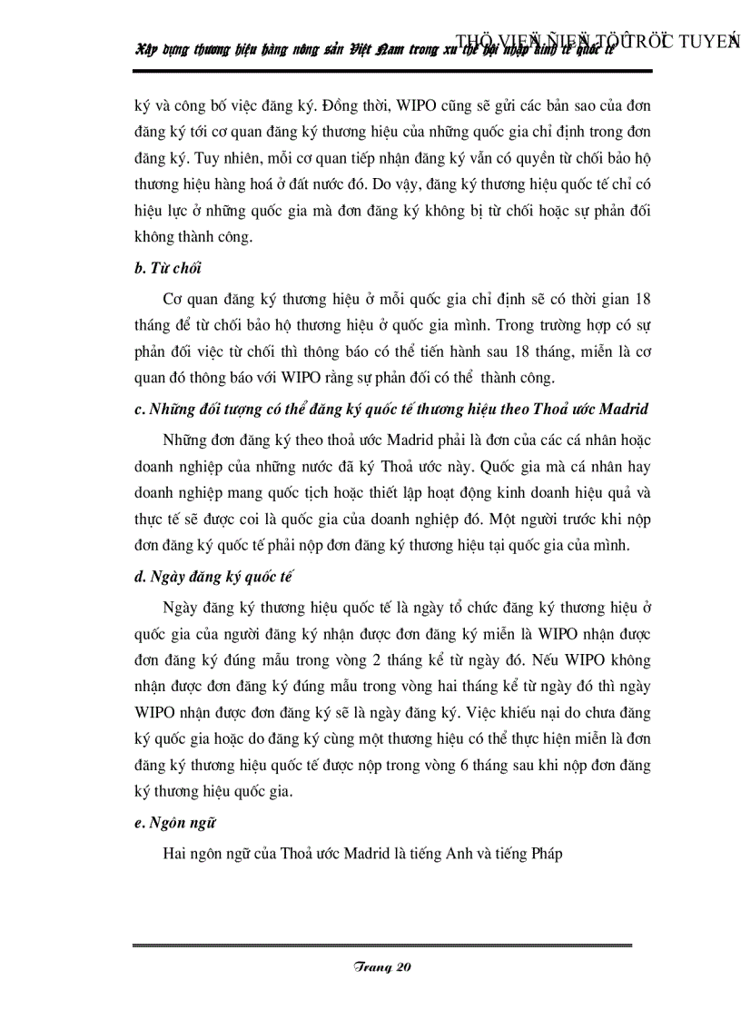 image for page Xây dựng thương hiệu hàng nông sản Việt Nam trong xu thế hội nhập kinh tế quốc tế