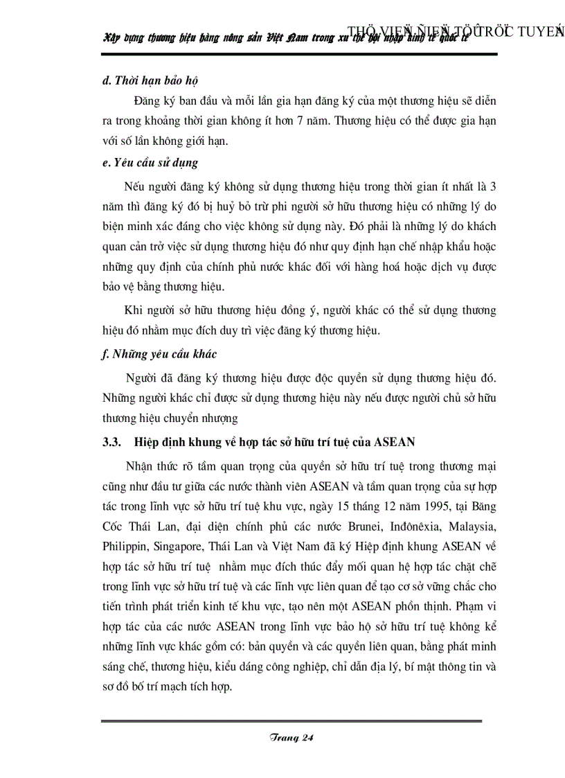 image for page Xây dựng thương hiệu hàng nông sản Việt Nam trong xu thế hội nhập kinh tế quốc tế