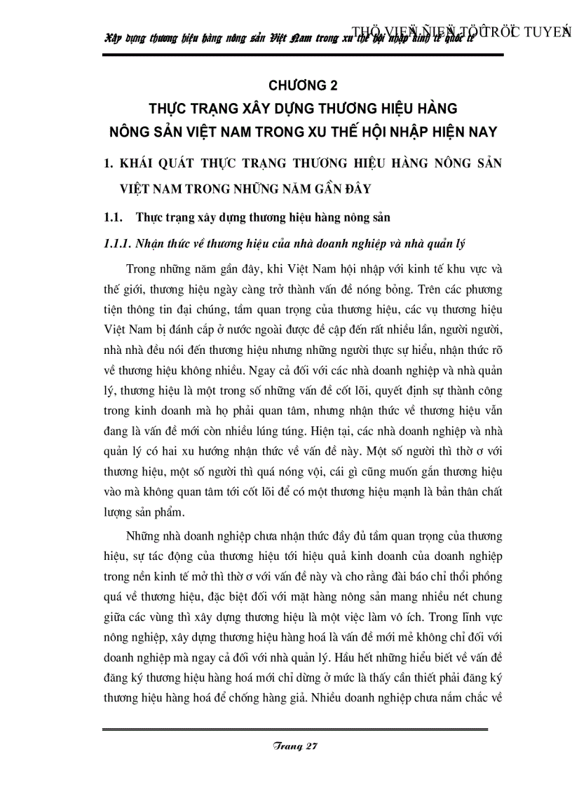 image for page Xây dựng thương hiệu hàng nông sản Việt Nam trong xu thế hội nhập kinh tế quốc tế