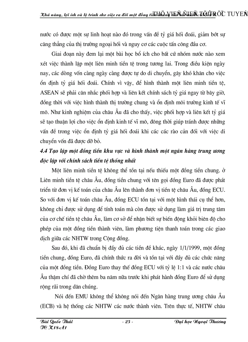 image for page Khả năng lợi ích và lộ trình của việc ra đời một đồng tiền chung cho các nước ASEAN