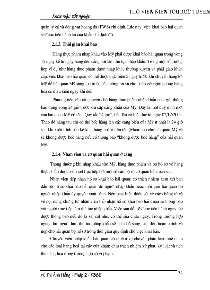 image for page Thủ tục hải quan ở cảng biển của Mỹ đối với thực phẩm nhập khẩu