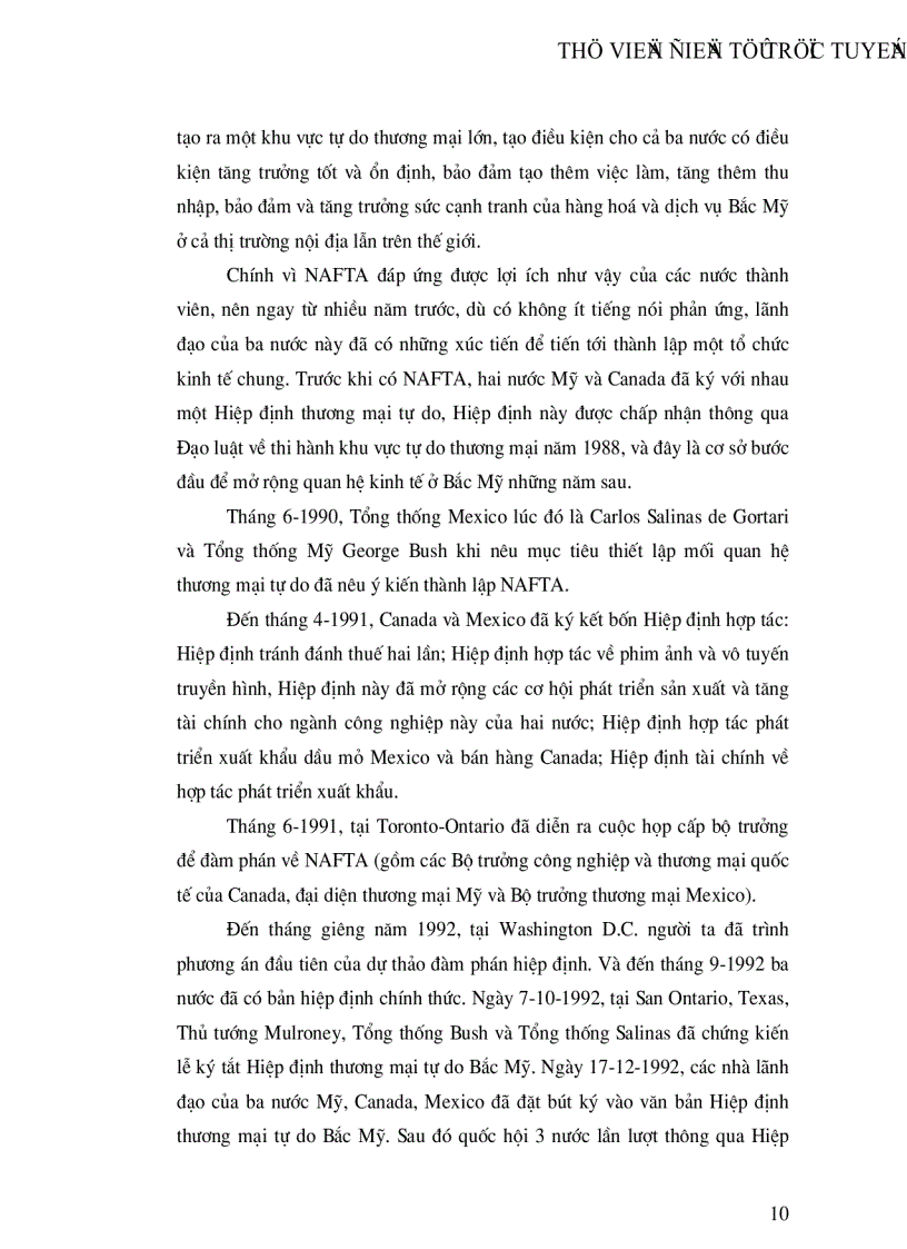 image for page Khu vực mậu dịch tự do Bắc Mỹ NAFTA và mối quan hệ kinh tế thương mại Việt Nam NAFTA những năm gần đây