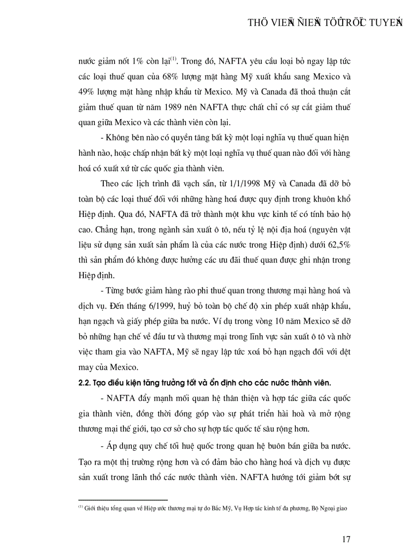 image for page Khu vực mậu dịch tự do Bắc Mỹ NAFTA và mối quan hệ kinh tế thương mại Việt Nam NAFTA những năm gần đây