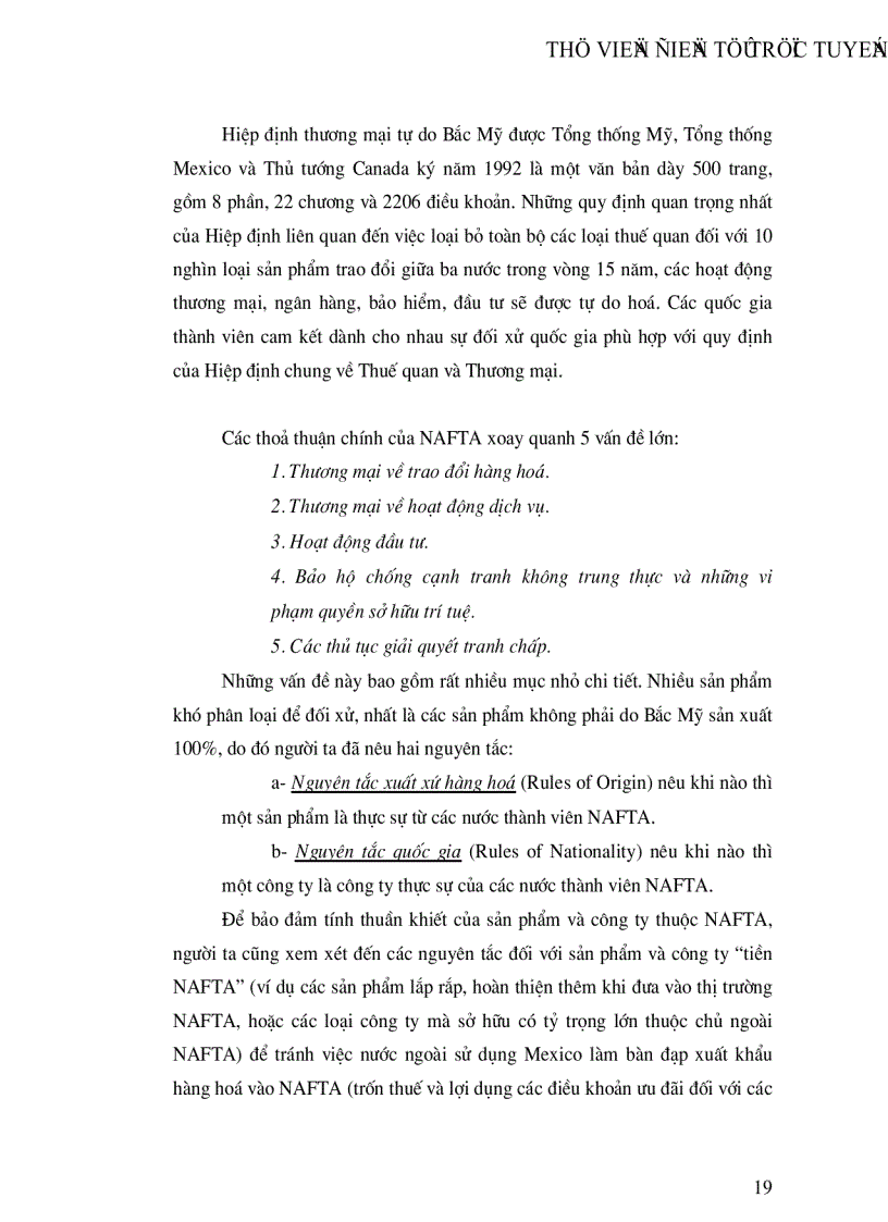 image for page Khu vực mậu dịch tự do Bắc Mỹ NAFTA và mối quan hệ kinh tế thương mại Việt Nam NAFTA những năm gần đây