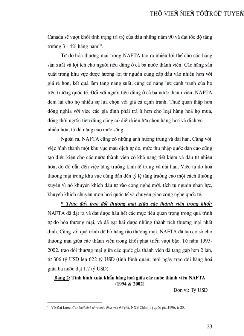 image for page Khu vực mậu dịch tự do Bắc Mỹ NAFTA và mối quan hệ kinh tế thương mại Việt Nam NAFTA những năm gần đây