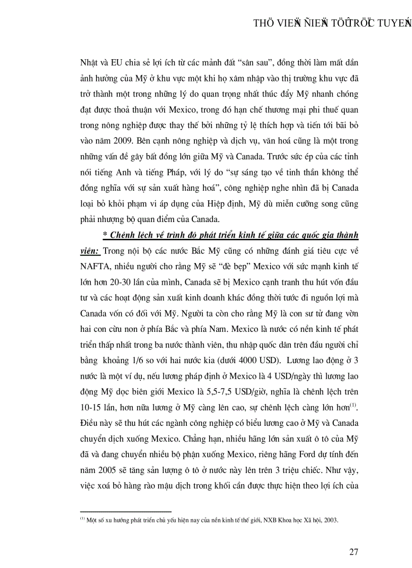 image for page Khu vực mậu dịch tự do Bắc Mỹ NAFTA và mối quan hệ kinh tế thương mại Việt Nam NAFTA những năm gần đây