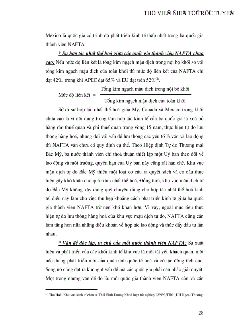 image for page Khu vực mậu dịch tự do Bắc Mỹ NAFTA và mối quan hệ kinh tế thương mại Việt Nam NAFTA những năm gần đây