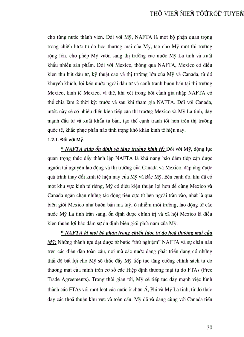 image for page Khu vực mậu dịch tự do Bắc Mỹ NAFTA và mối quan hệ kinh tế thương mại Việt Nam NAFTA những năm gần đây