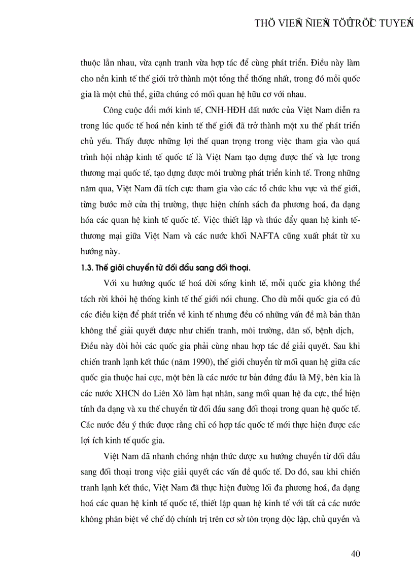 image for page Khu vực mậu dịch tự do Bắc Mỹ NAFTA và mối quan hệ kinh tế thương mại Việt Nam NAFTA những năm gần đây