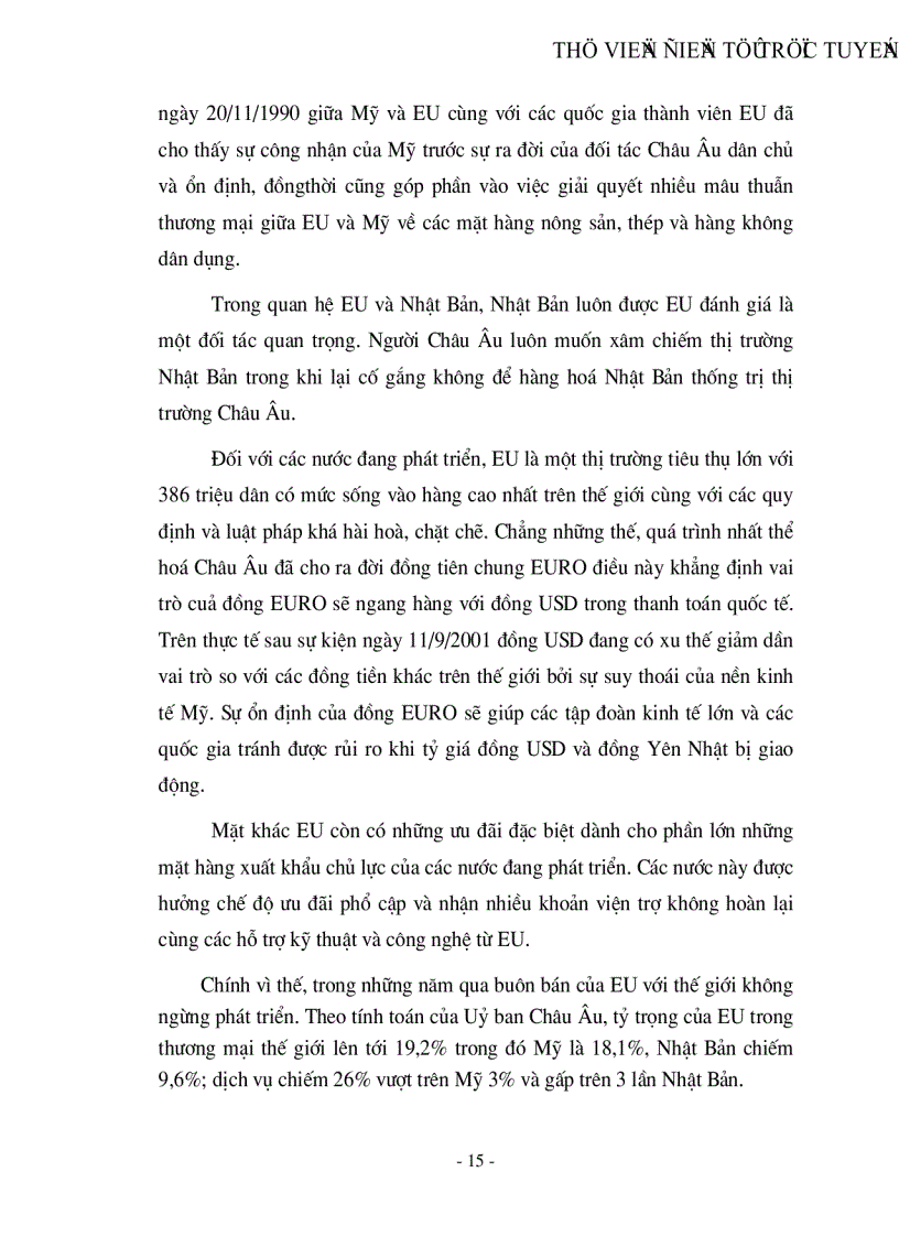 image for page Thị trường EU và khả năng xuất khẩu hàng nông sản của Việt nam sang thị trường này