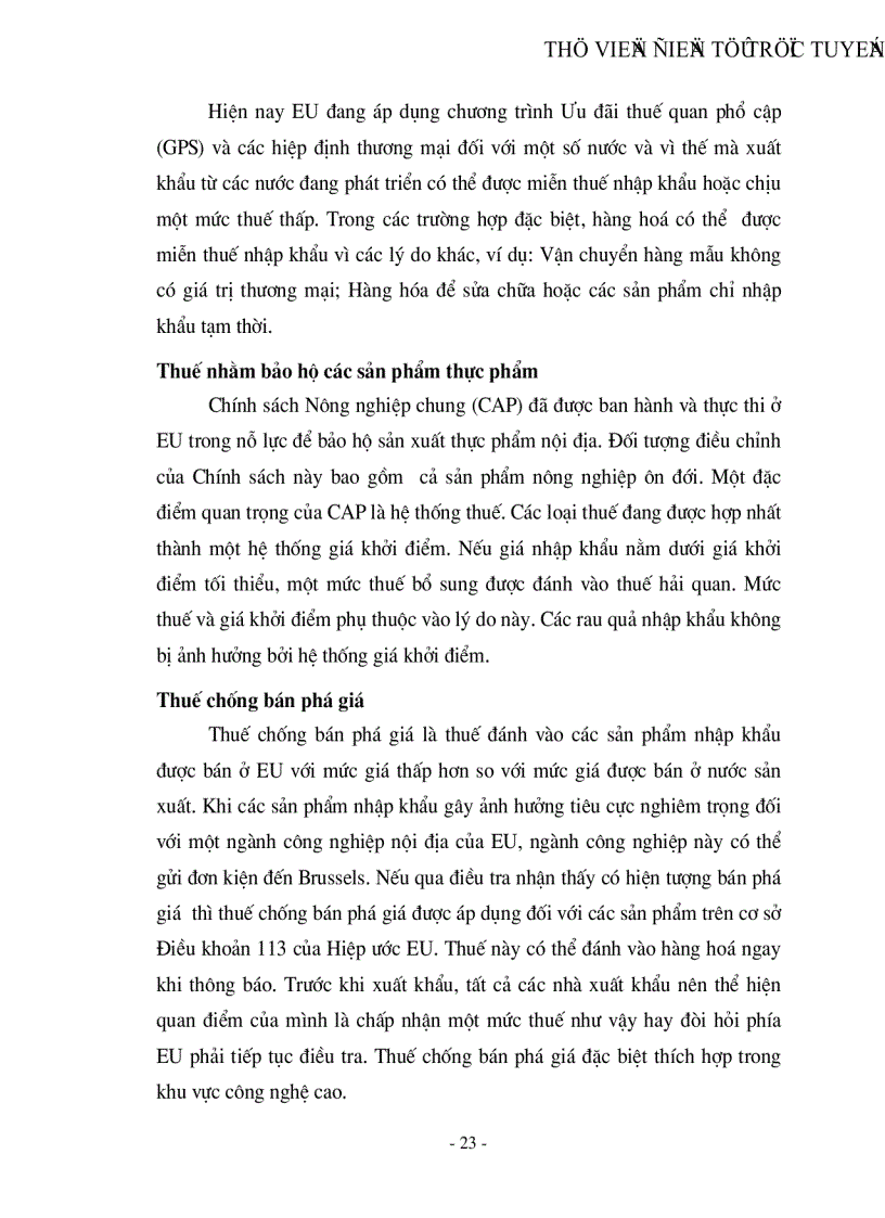 image for page Thị trường EU và khả năng xuất khẩu hàng nông sản của Việt nam sang thị trường này