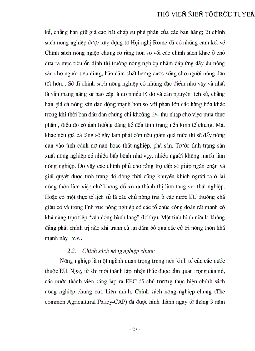 image for page Thị trường EU và khả năng xuất khẩu hàng nông sản của Việt nam sang thị trường này