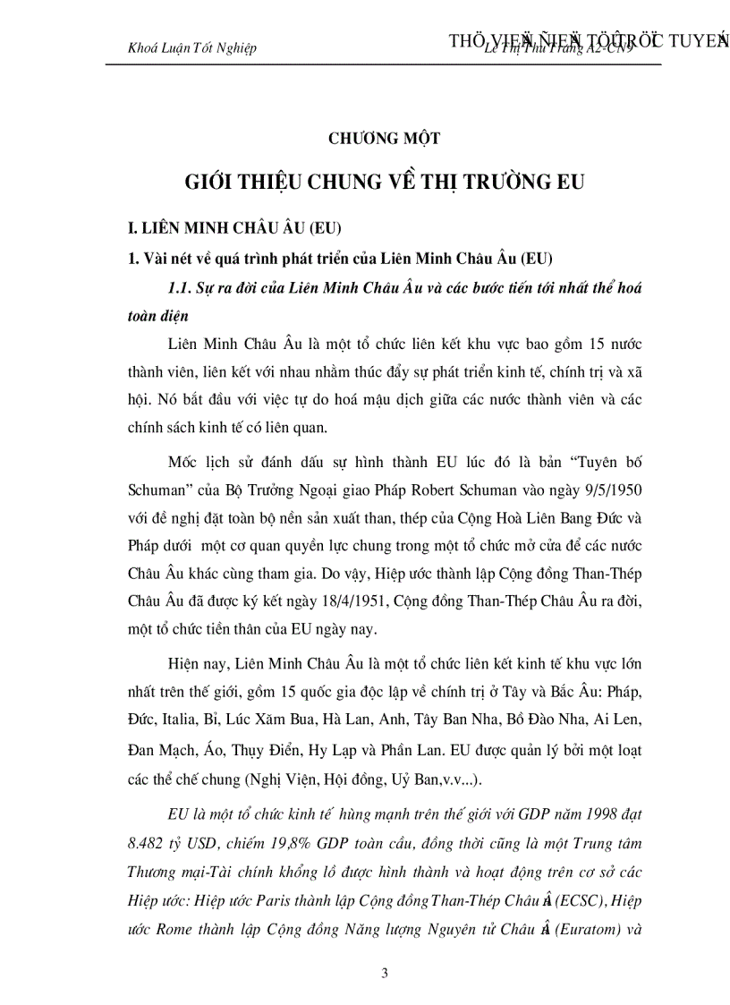 image for page Đẩy mạnh Hoạt đông xuất khẩu hàng hoá của Việt nam vào thị trường EU giai đoạn 2001 2010 Thực trạng và giải pháp