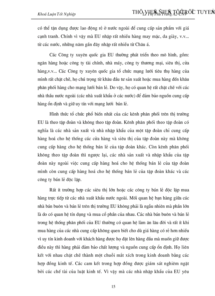 image for page Đẩy mạnh Hoạt đông xuất khẩu hàng hoá của Việt nam vào thị trường EU giai đoạn 2001 2010 Thực trạng và giải pháp