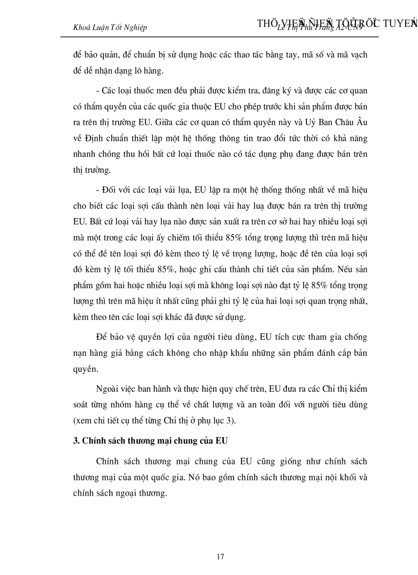 image for page Đẩy mạnh Hoạt đông xuất khẩu hàng hoá của Việt nam vào thị trường EU giai đoạn 2001 2010 Thực trạng và giải pháp