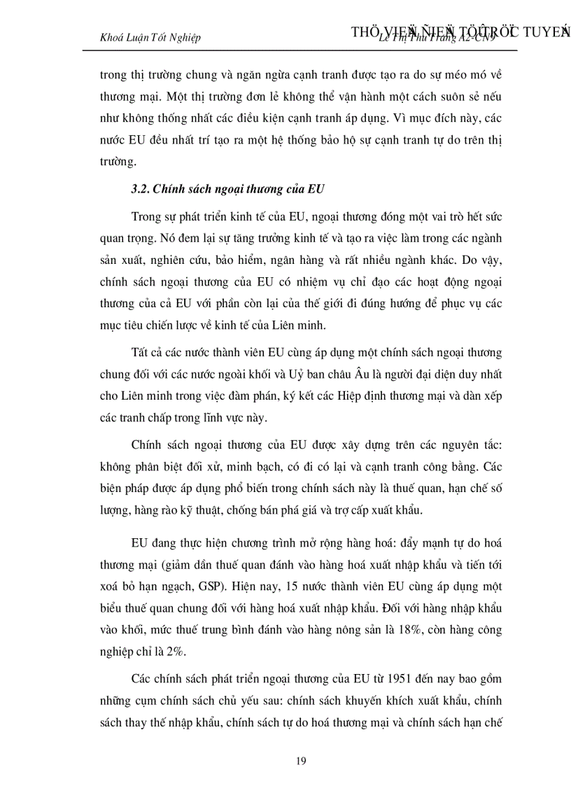 image for page Đẩy mạnh Hoạt đông xuất khẩu hàng hoá của Việt nam vào thị trường EU giai đoạn 2001 2010 Thực trạng và giải pháp