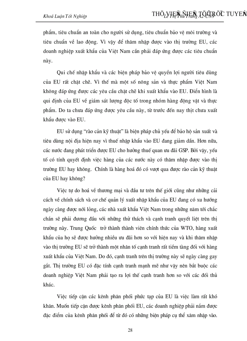 image for page Đẩy mạnh Hoạt đông xuất khẩu hàng hoá của Việt nam vào thị trường EU giai đoạn 2001 2010 Thực trạng và giải pháp