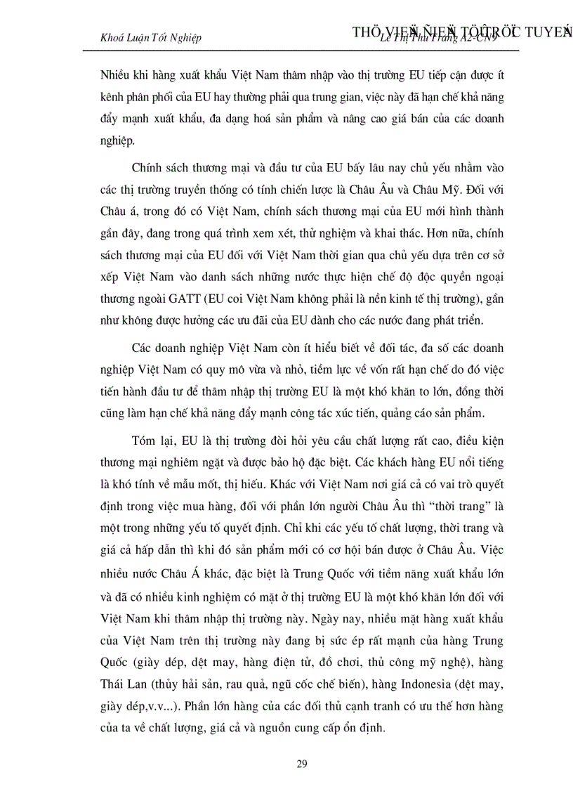 image for page Đẩy mạnh Hoạt đông xuất khẩu hàng hoá của Việt nam vào thị trường EU giai đoạn 2001 2010 Thực trạng và giải pháp