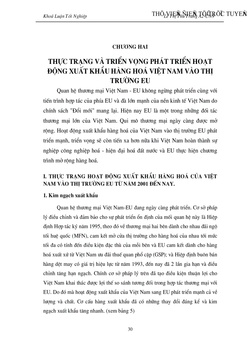 image for page Đẩy mạnh Hoạt đông xuất khẩu hàng hoá của Việt nam vào thị trường EU giai đoạn 2001 2010 Thực trạng và giải pháp
