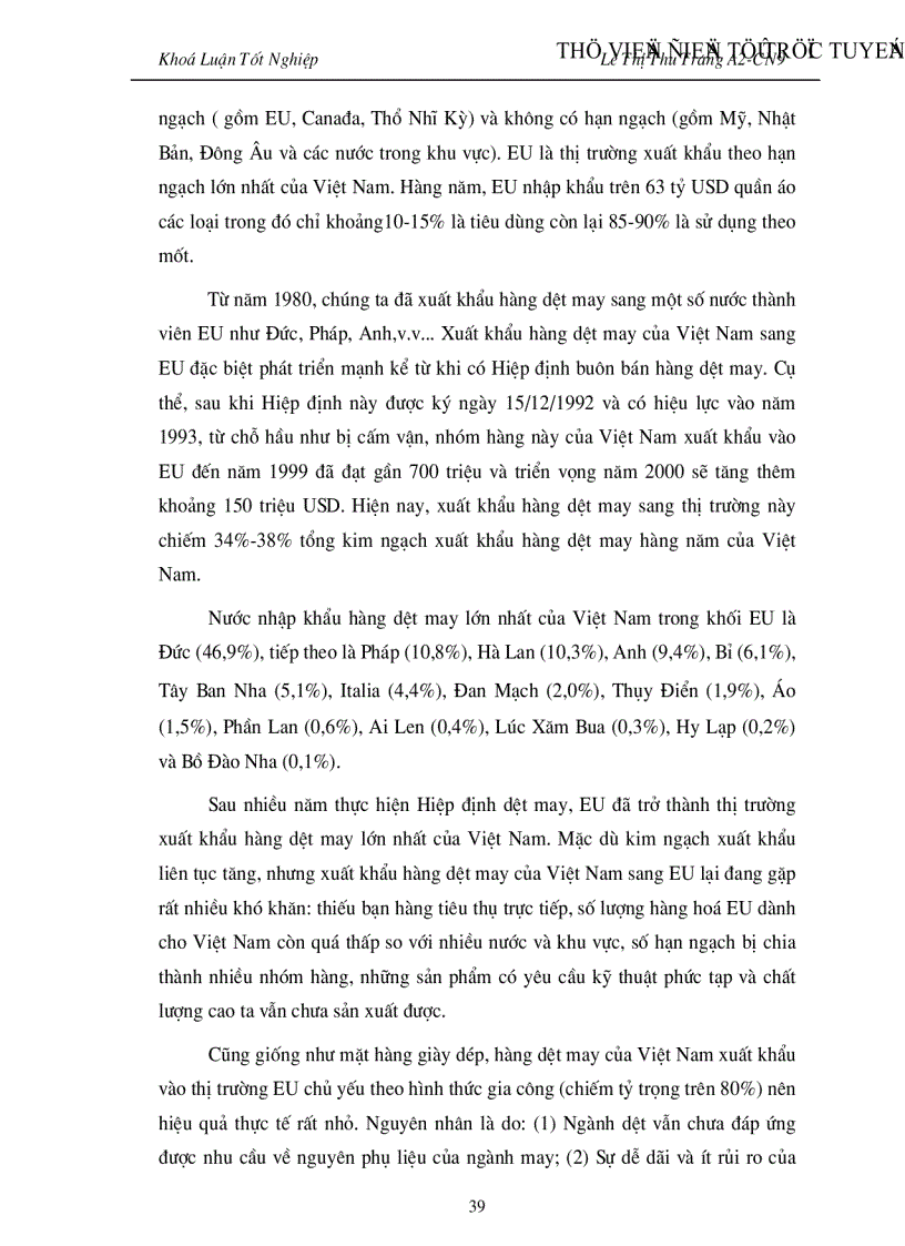 image for page Đẩy mạnh Hoạt đông xuất khẩu hàng hoá của Việt nam vào thị trường EU giai đoạn 2001 2010 Thực trạng và giải pháp